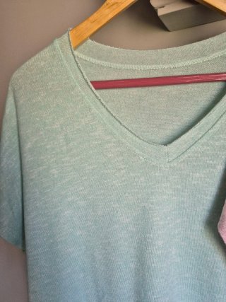 Pack 2 camisetas punto fino verde y rosa
