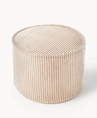 Puf infantil beige de pana