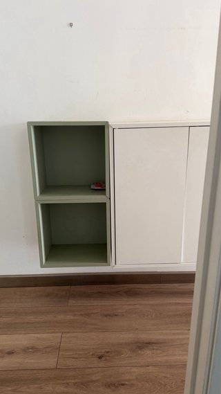 Mueble recibidor Eket Ikea verde/blanco