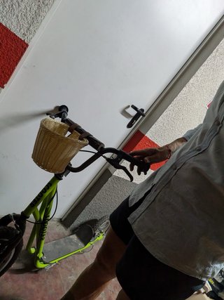 Patinete Scooter Verde con Cesta