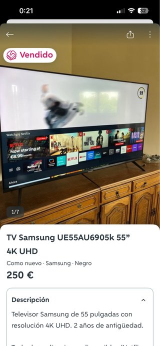 TV Samsung UE55AU6905k 55 4K UHD