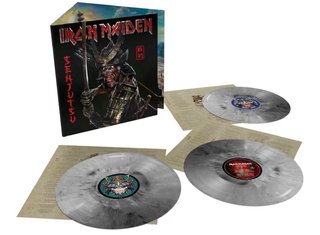 Iron Maiden Senjutsu Vinilo Triple Plata y Negro