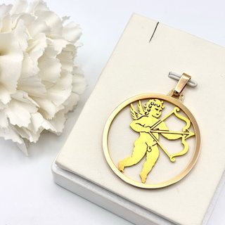 Colgante de oro 18kt con Cupido