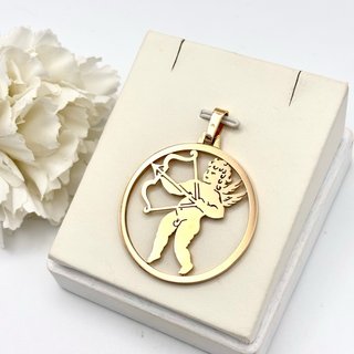 Colgante de oro 18kt con Cupido
