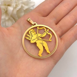 Colgante de oro 18kt con Cupido