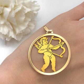 Colgante de oro 18kt con Cupido
