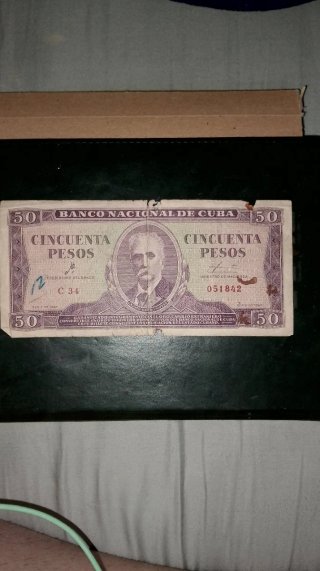 Billete 50 Pesos Cubanos 1961 Firma Che