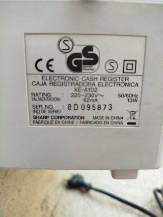 CAJA REGISTRADORA ELECTRÓNICA SHARP XE-A102