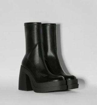 Botines negros plataforma tacón