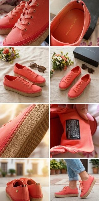 Zapatillas Tommy Hilfiger Tela Coral