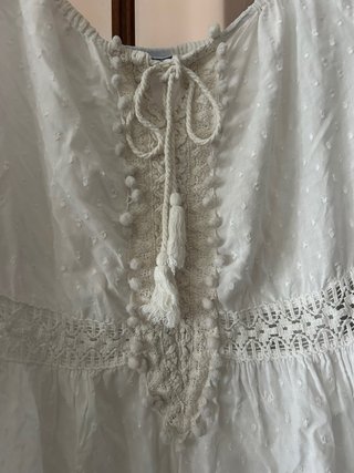 Blusa blanca manga corta talla XL