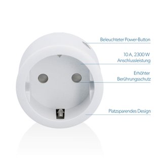 Unitec 30793 Enchufe WiFi, Blanco