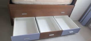 Cama nido de madera con cajones