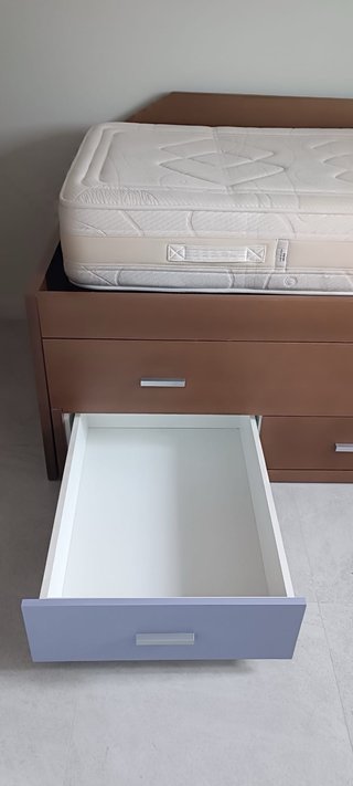 Cama nido de madera con cajones