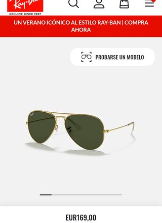 Gafas de Sol Ray-Ban Aviator Nuevas