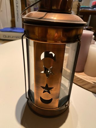 Farol náutico metal cobrizo con quemador