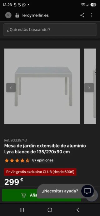 Mesa NATERIAL Metal y Cristal Blanca