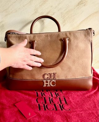 Bolso Carolina Herrera - ORIGINAL CUERO MARRÓN