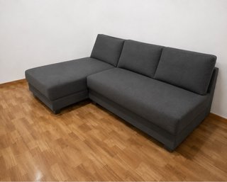 Sofá modular gris tela