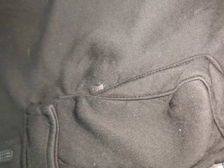 Pantalon chándal negro con rayas blancas