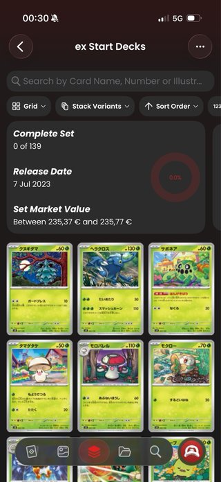 Cartas Pokemon ex Start deck (SVD)