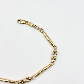 Pulsera de oro 18kt con zafiro