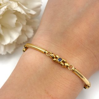 Pulsera de oro 18kt con zafiro