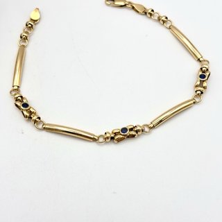 Pulsera de oro 18kt con zafiro