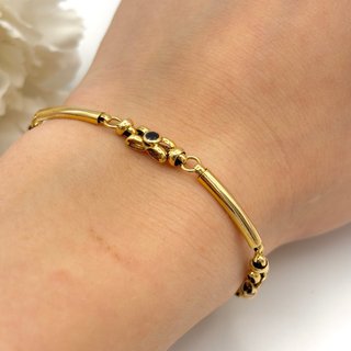 Pulsera de oro 18kt con zafiro