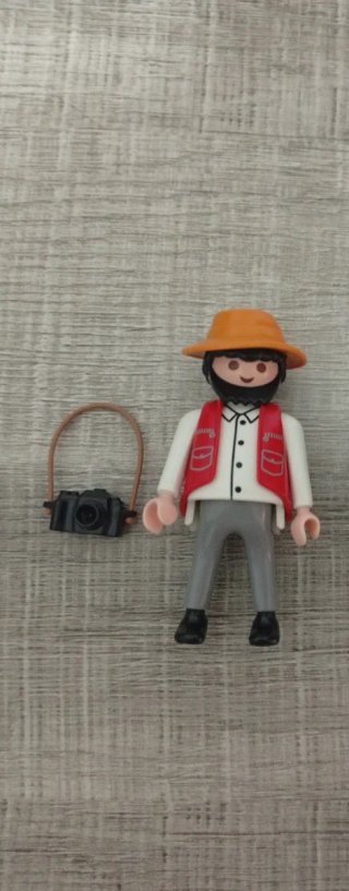 Playmobil Montaña Camping Cámara Naranja