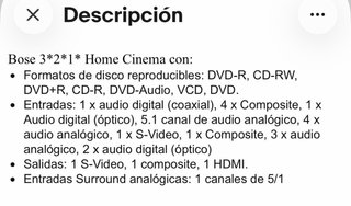 Bose PS 3 2 1 Home Cinema System