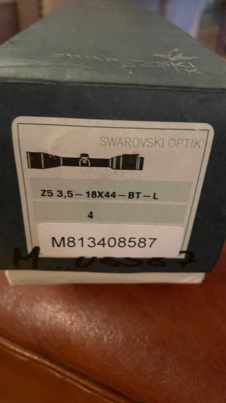 Swarovski Z5 3,5-18x44 BT Mira Telescópica