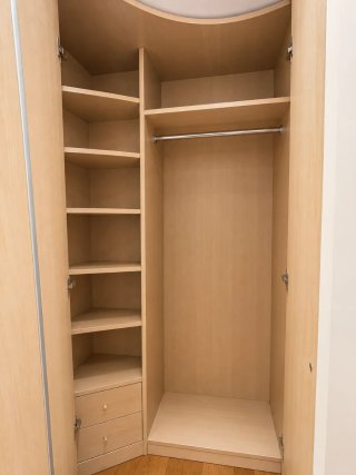 Armario modular blanco madera