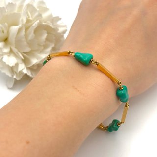 Pulsera de oro 18kt con turquesas