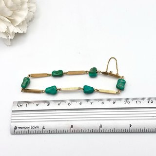 Pulsera de oro 18kt con turquesas