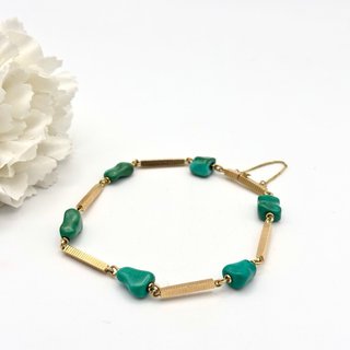 Pulsera de oro 18kt con turquesas