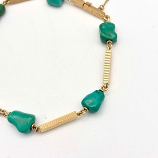 Pulsera de oro 18kt con turquesas