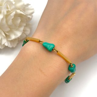Pulsera de oro 18kt con turquesas