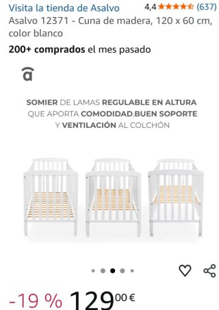 Cuna Asalvo blanca
