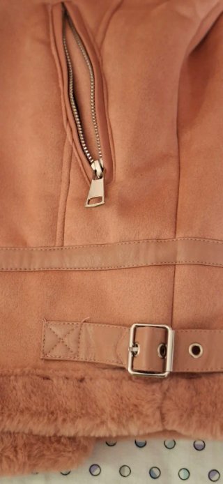 Chaquetón rosa forrado talla M