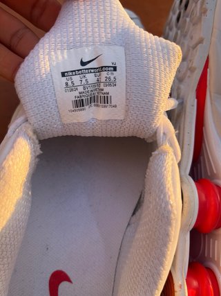 Nike Shox Bianche Rosse Uomo