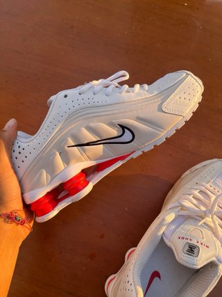 Nike Shox Bianche Rosse Uomo