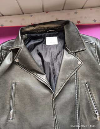 Cazadora Biker Zara Negra Talla M
