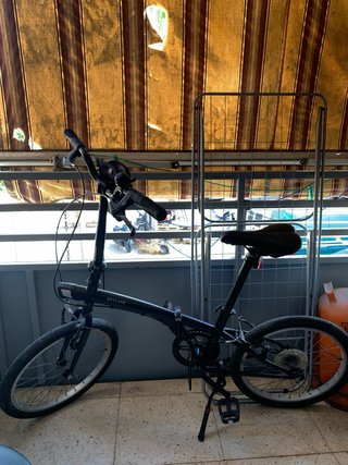 Bicicleta plegable Oxylane negra