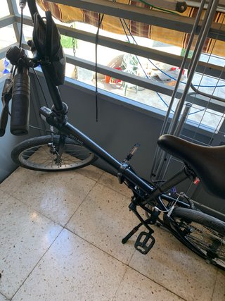Bicicleta plegable Oxylane negra
