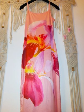 Vestido largo Shein estampado floral elastico