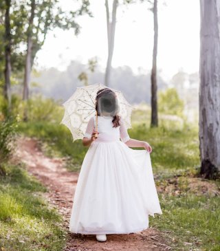 Vestido de Comunión Blanco Niña