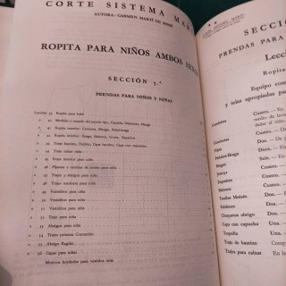 Libro de Corte patrones Martí de lencería 1968
