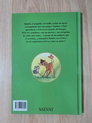 Clásico cuento Disney. "Bambi". Editorial Salvat.