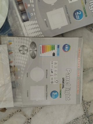 Panel LED M 20W 2480lm Redondo/Cuadrado 7 EU unida
